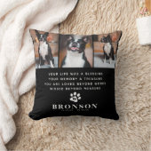 カスタムペット損失記念引用文&フォトコラージュ クッション (ブランケット)