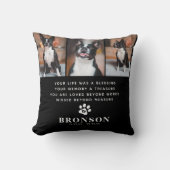 カスタムペット損失記念引用文&フォトコラージュ クッション (正面)