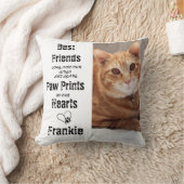 カスタムペット撮パーソナライズされた影犬猫記念 クッション (ブランケット)
