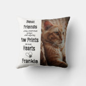 カスタムペット撮パーソナライズされた影犬猫記念 クッション (裏面)