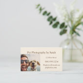 カスタムペット撮影おもしろい 名刺 (スタンド正面)