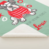 カスタムペット毛布のフランスのブルドッグギフト シェルパブランケット (3/4)