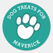 カスタムペット犬がフードラベルを扱う ラウンドシール (正面)