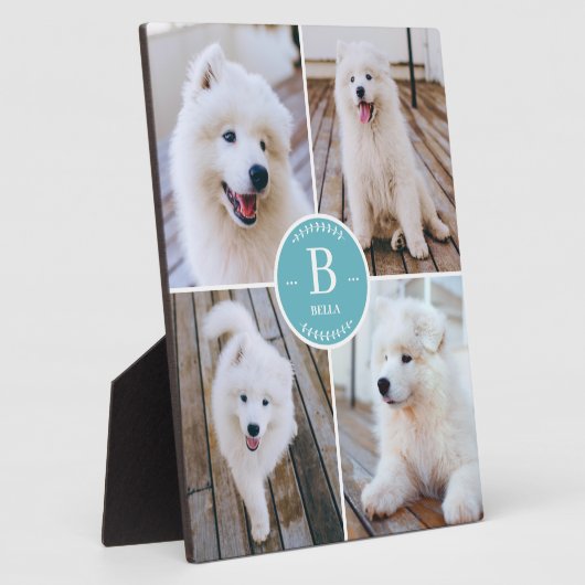 カスタムペット犬の写真コラージュ フォトプラーク (側面)