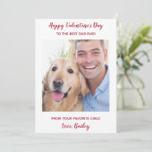 カスタムペット犬の写真最高のパパの日 シーズンカード (スタンド正面)