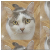 カスタムペット犬の猫写真パターン ファブリック (クローズアップ)