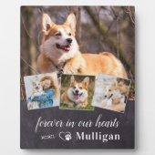 カスタムペット犬の記念悔やみや弔慰記念4写真 フォトプラーク (正面)