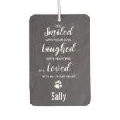 カスタムペット犬の記念撮影 カーエアーフレッシュナー (正面)