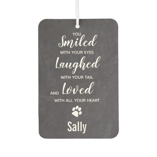 カスタムペット犬の記念撮影 カーエアーフレッシュナー (正面)