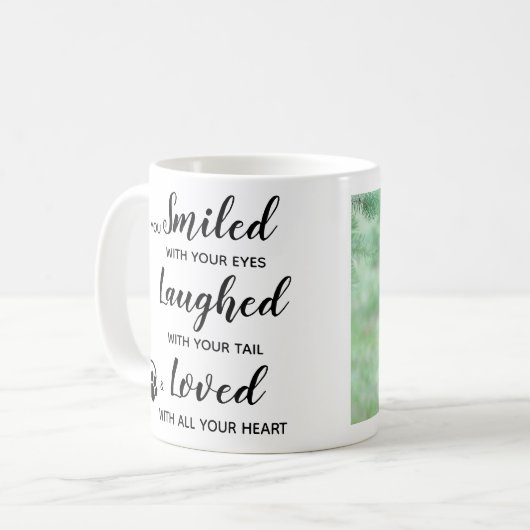 カスタムペット犬の記念撮影 コーヒーマグカップ (正面左)