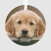 カスタムペット犬パーソナライズされた愛愛記念 オーナメント (裏面)