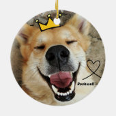カスタムペット犬パーソナライズされた愛愛記念 セラミックオーナメント (裏面)