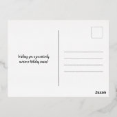 カスタムペット犬フォトクリスマスポープリント金ゴールド 箔シーズンポストカード (裏面)