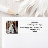 カスタムペット犬フォトパーソナライズされた差出人住所 ラベル (インサイチュ)