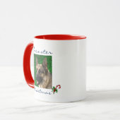 カスタムペット猫ドッグ写真パーソナライズされたクリスマスM マグカップ (正面左)