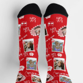 カスタムペット猫フォトコラージュ靴下 ソックス (上部)