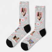 カスタムペット猫フォトコラージュ靴下 ソックス (左)