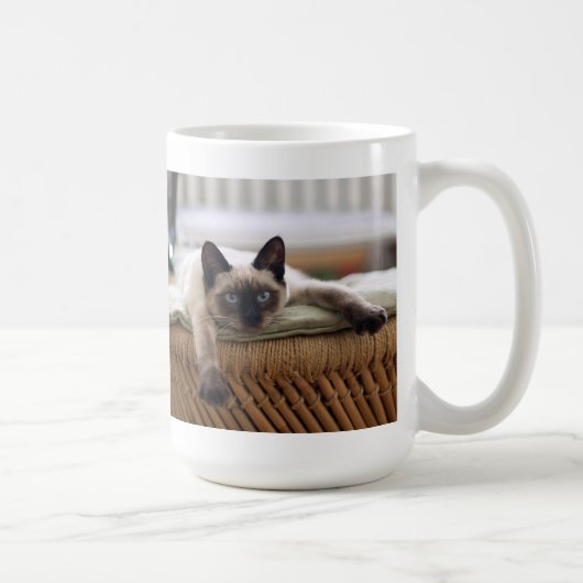 カスタムペット猫フォトコーヒーマグ コーヒーマグカップ (右)