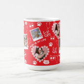 カスタムペット猫フォト顔コラージュマグカップ名 コーヒーマグカップ (中央)