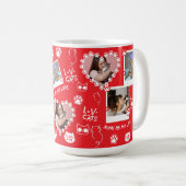 カスタムペット猫フォト顔コラージュマグカップ名 コーヒーマグカップ (正面右)