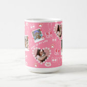 カスタムペット猫フォト顔コラージュマグカップ名 コーヒーマグカップ (中央)