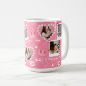 カスタムペット猫フォト顔コラージュマグカップ名 コーヒーマグカップ (正面右)