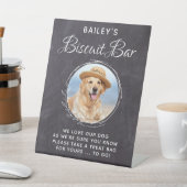 カスタムペット結婚のフォトドッグトリートビスケットバー 台座サイン (インサイチュ)