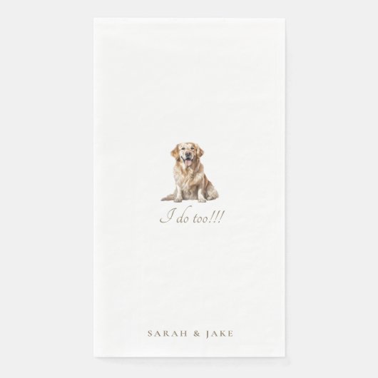 カスタムペット結婚ズゲストナプキンス (正面)