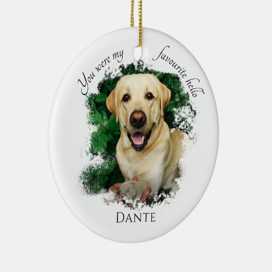 カスタムペット記念お気に入りの君 セラミックオーナメント (右)