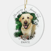 カスタムペット記念お気に入りの君   セラミックオーナメント (左)