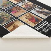 カスタムペット記念ギフト犬の恋人の写真コラージュ シェルパブランケット (3/4)