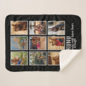 カスタムペット記念ギフト犬の恋人の写真コラージュ シェルパブランケット (正面(横))