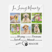 カスタムペット記念ギフト遺跡犬6写真 フリースブランケット (正面)