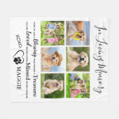 カスタムペット記念ギフト遺跡犬6写真 フリースブランケット (正面(横))