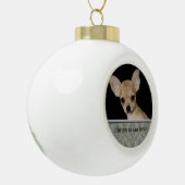 カスタムペット記念セラミックボールオーナメント セラミックボールオーナメント (左)