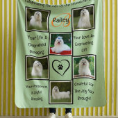 カスタムペット記念パーソナライズされたコラージュ フリースブランケット