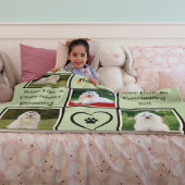 カスタムペット記念パーソナライズされたコラージュ フリースブランケット