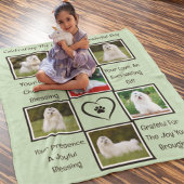 カスタムペット記念パーソナライズされたコラージュ フリースブランケット