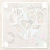 カスタムペット記念パーソナライズされた写真と引用文 ガラスコースター (裏面)