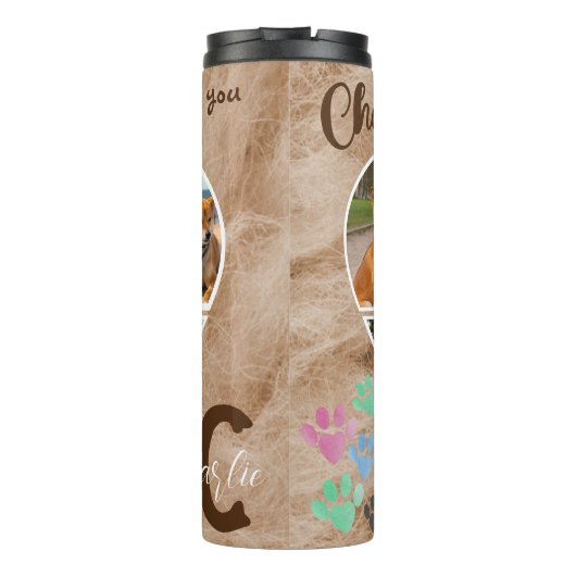 カスタムペット記念パーソナライズされた写真と引用文 タンブラー (裏面)