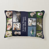 カスタムペット記念ペットロスプレゼント犬の写真 アクセントクッション (裏面)
