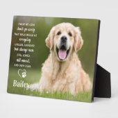 カスタムペット記念ペットロスプレゼント犬の写真 フォトプラーク (側面)