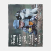 カスタムペット記念ペットロス悔やみや弔慰ギフトフォト フリースブランケット (正面)