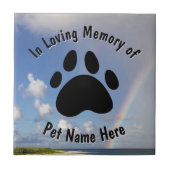 カスタムペット記念レインボー タイル (正面)