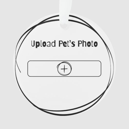 カスタムペット記念写真アクリルオーナメント オーナメント (正面)