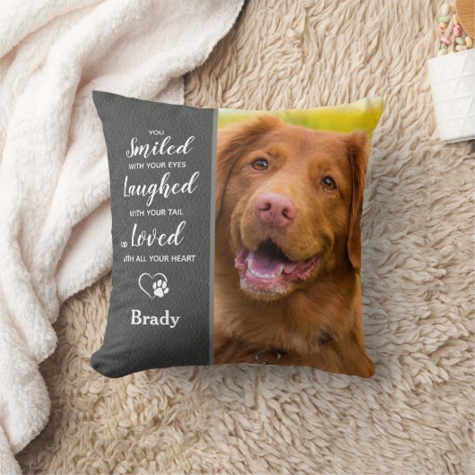 カスタムペット記念悔やみや弔慰ペットロス2犬の写真 クッション (ブランケット)