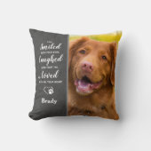 カスタムペット記念悔やみや弔慰ペットロス2犬の写真 クッション (正面)