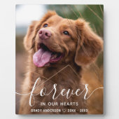 カスタムペット記念悔やみや弔慰ペット損失写真 フォトプラーク (正面)