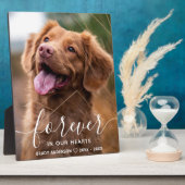 カスタムペット記念悔やみや弔慰ペット損失写真 フォトプラーク (側面)