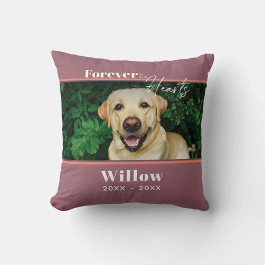 カスタムペット記念撮影タイポグラフィ クッション (正面)